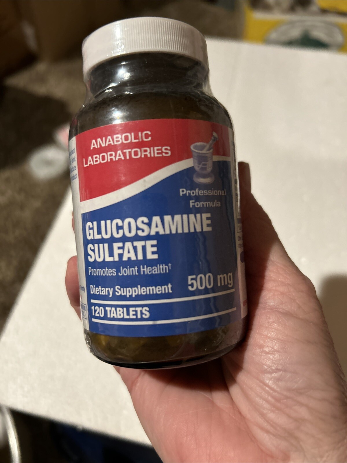 Anabolic Laboratories GLUCOSAMINE SULFATE Joint Health 120 Tablets 500mg 1/25