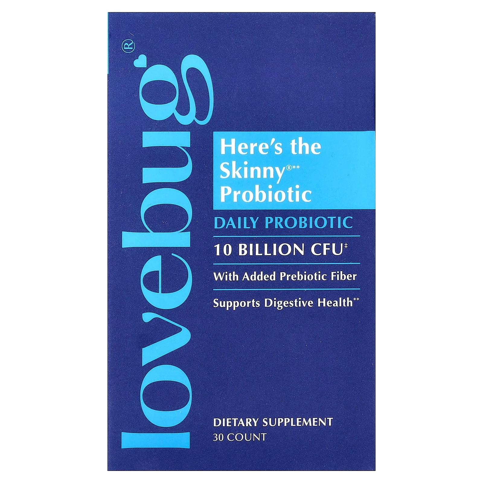 2 X LoveBug Probiotics, Here’s The Skinny� Probiotic, 30 Tablets