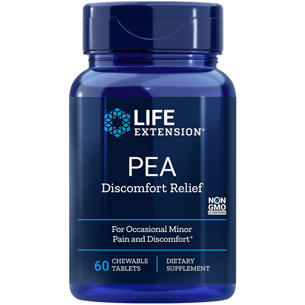 Palmitoylethanolamide (PEA) 600mg 60 Chewables Life Extension Discomfort Relief