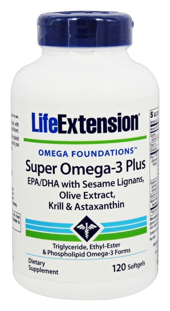 FIVE PACK SALE Life Extension Super Omega 3 Plus EPA/DHA Krill Astaxanthin 120