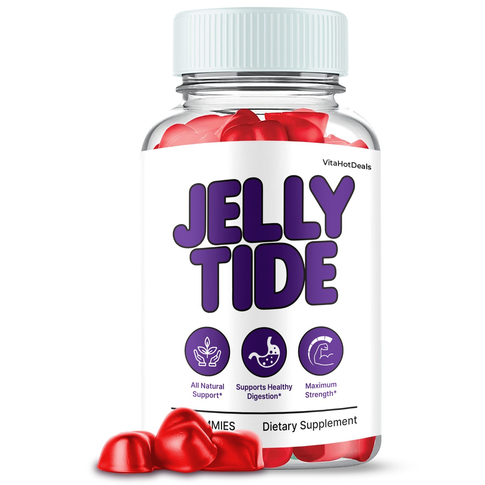 Jelly Tide Gummies, Max Strength Jelly Tide All Natural Supplement (1 pack)