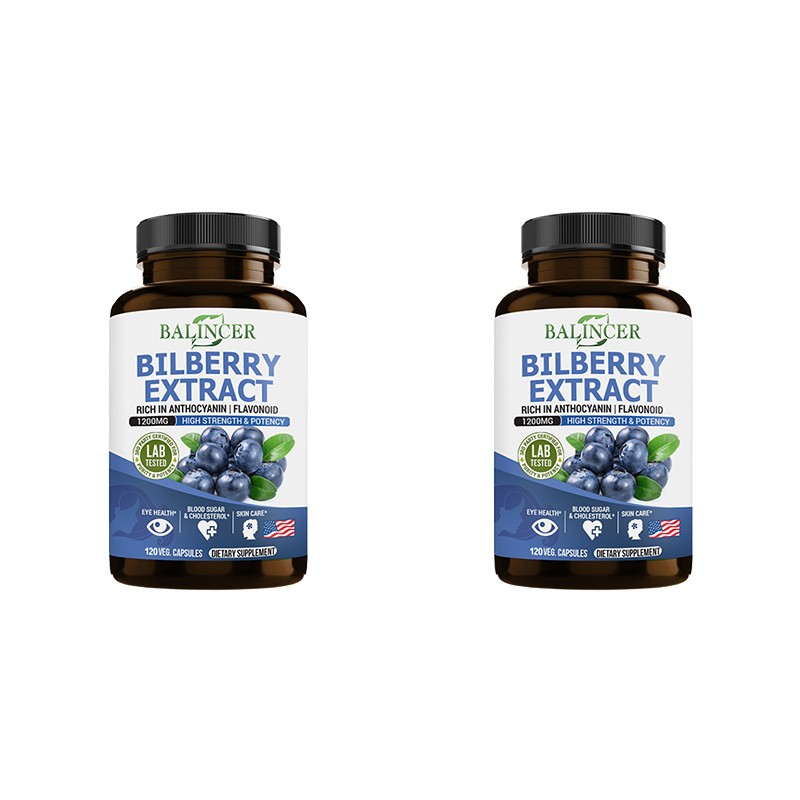 Bilberry Extract 1200 Mg – Supports Eye And Vision Health Healthy Blood Sugar