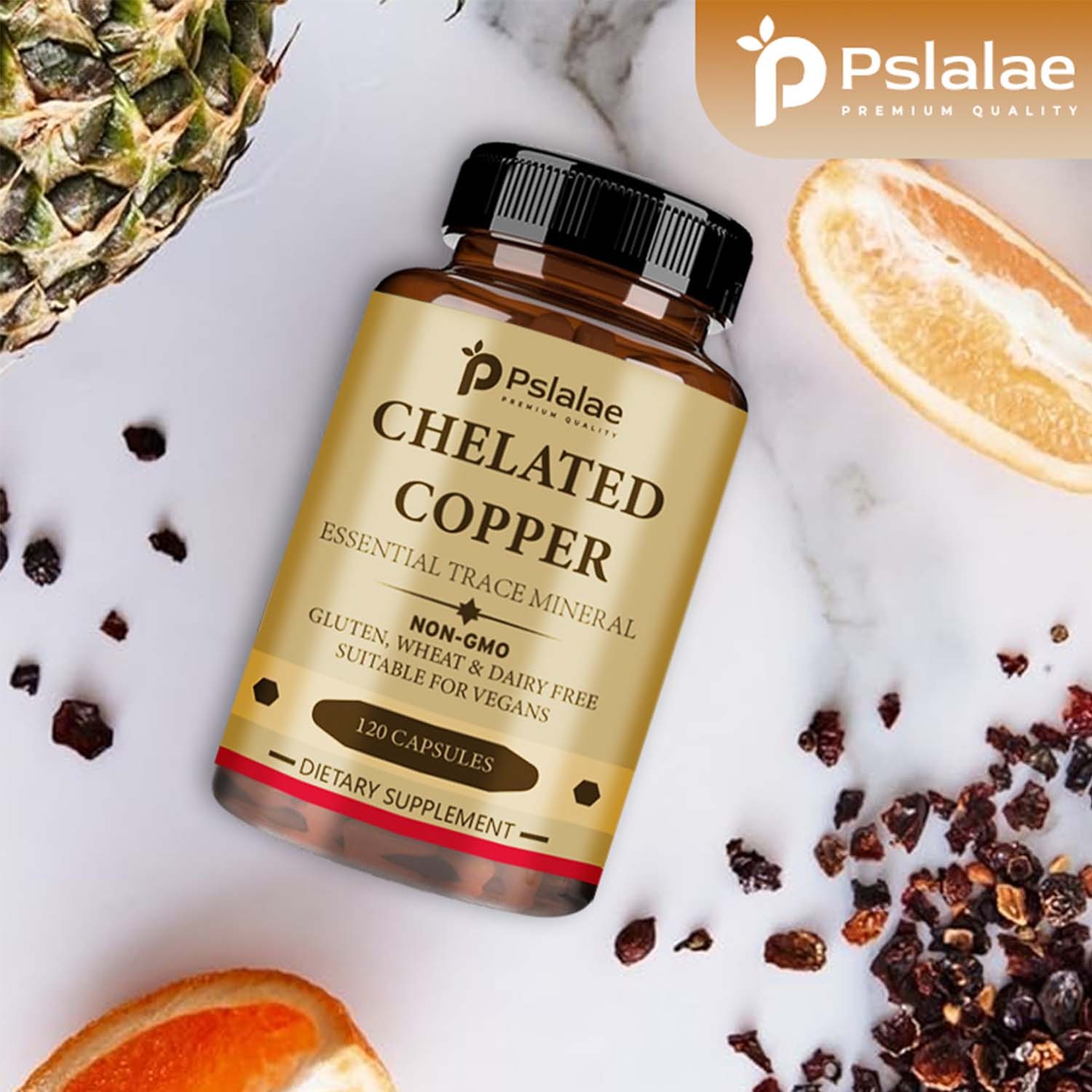 Chelated Copper 120pcs – for Collagen Production, Supports Connective Tissue
