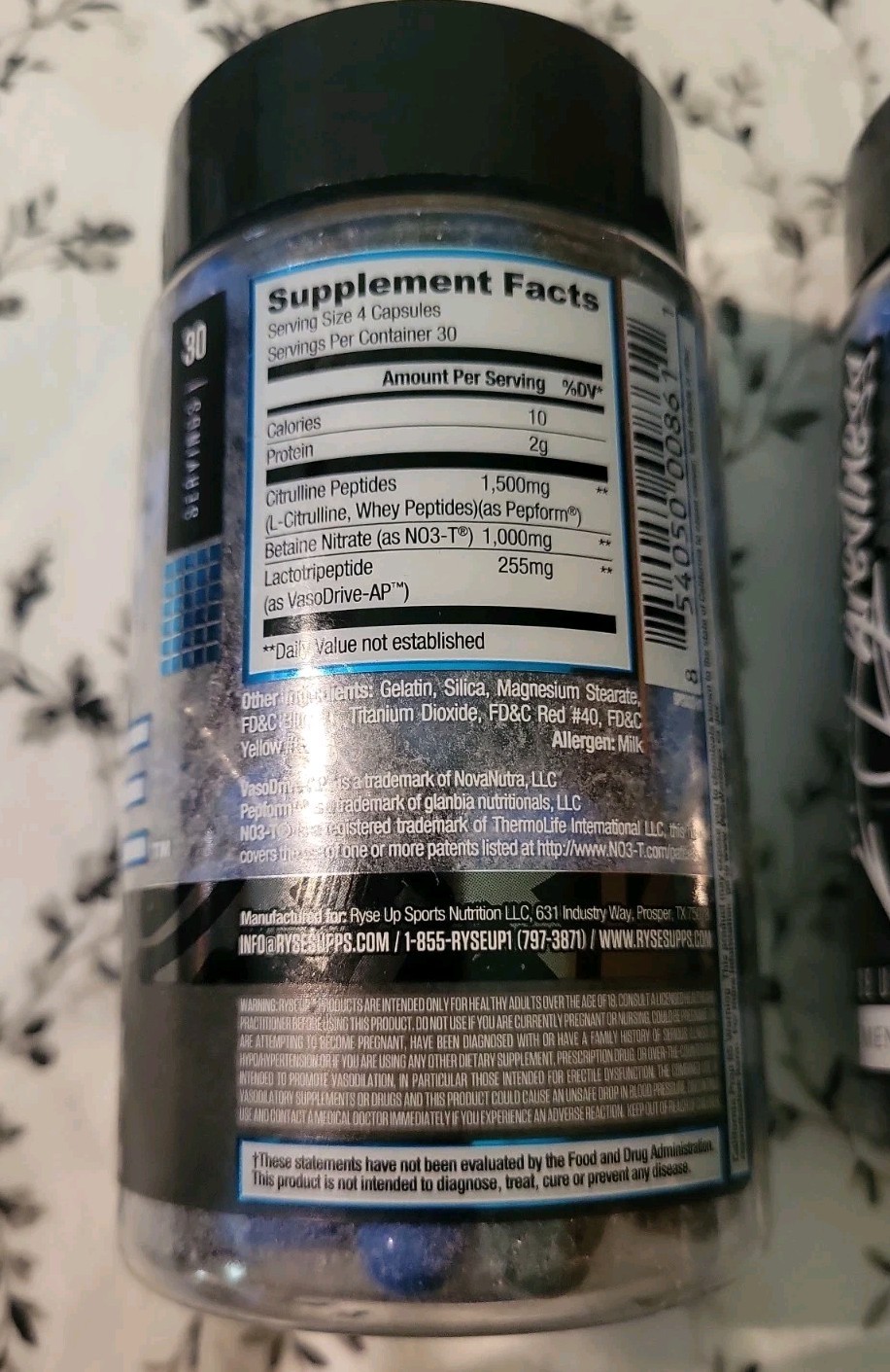 2 Ryse Pump Cap Max Pre-Workout Supplement (120 Caps Each) -EXP: 11/26+