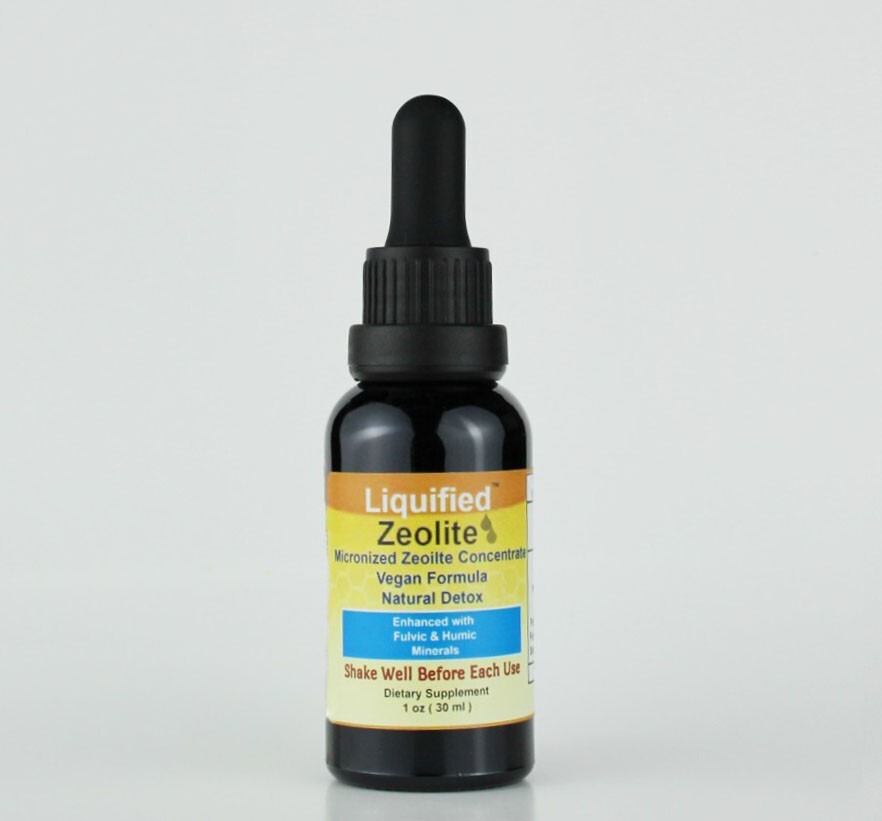Liquified Zeolite Natural Liquid Detox 1 oz Glass Bottle exp 2025