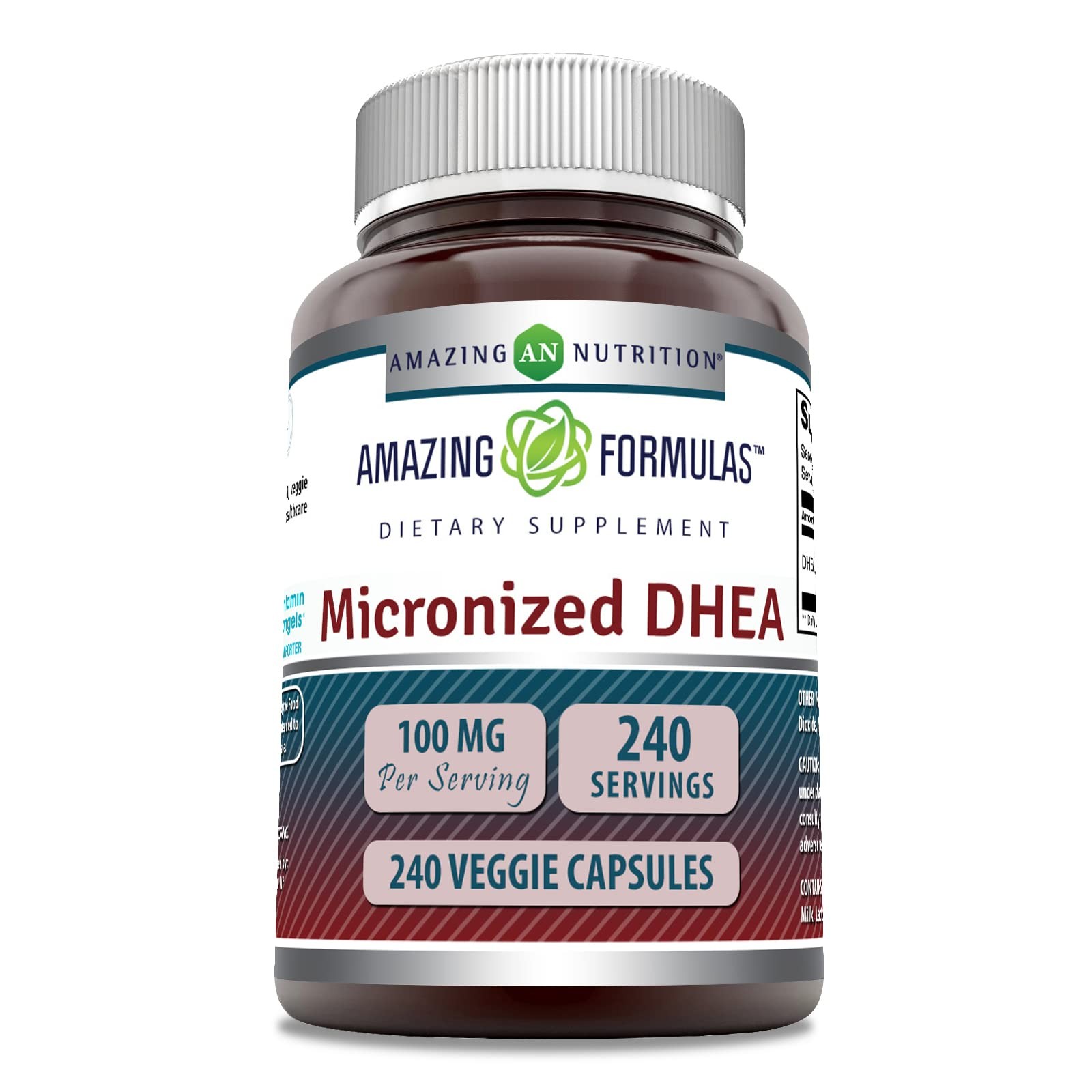 Amazing Formulas Micronized DHEA Supplement | 100 Mg | 240 Count (Pack of 1)
