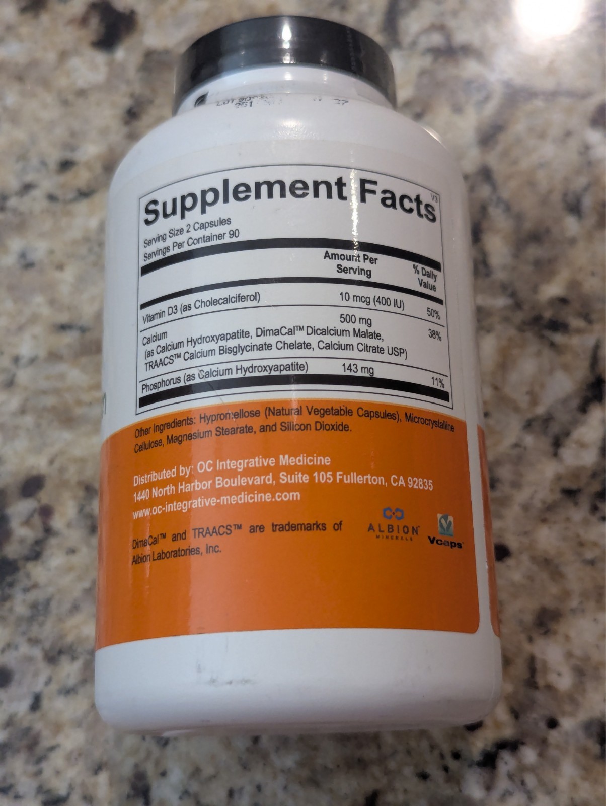 OC Integrative Medicine Essential Calcium Supplement 180 capsules exp: 2027