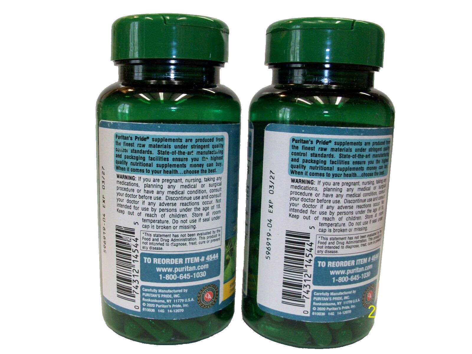 Puritan’s Pride Ginkgo Biloba 120 mg 100 Capsules Pack of 2