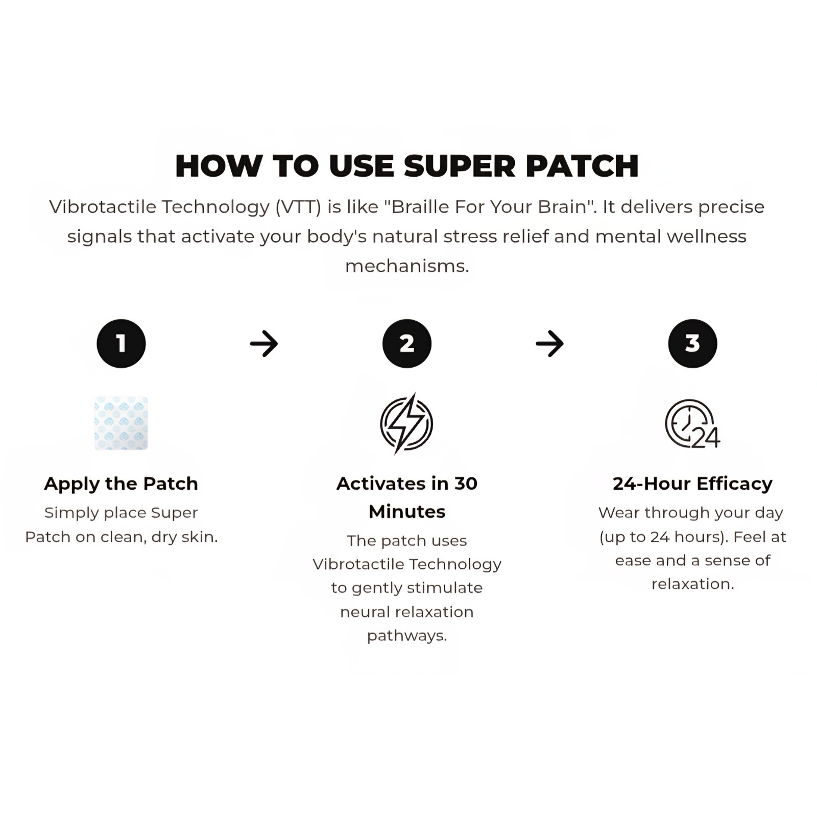 Super Patch PEACE 7-Pack Trial Size Stress Relief Support Drug-Free Calm Anxiety