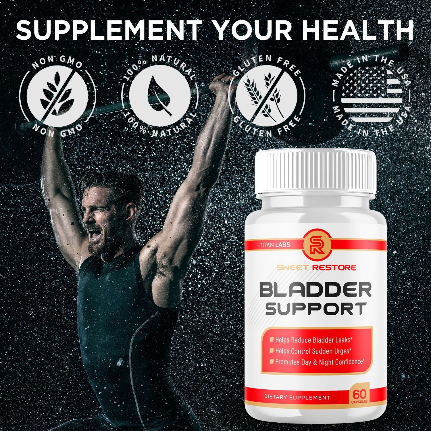 (2 Pack) Sweet Restore Bladder Control Prostate & Bladder Support Formula 120 Ct