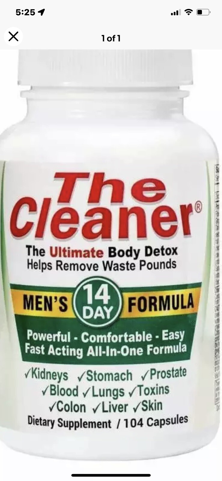 The Cleaner 14 Day Mens Formula The ultimate Detox Fast Free Shipping