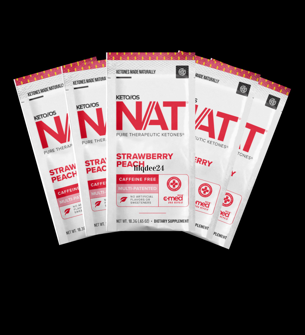 🔥Pruvit Keto OS NAT Strawberry Peach Caffeine Free Ketones 5 Pk EXP 4/26