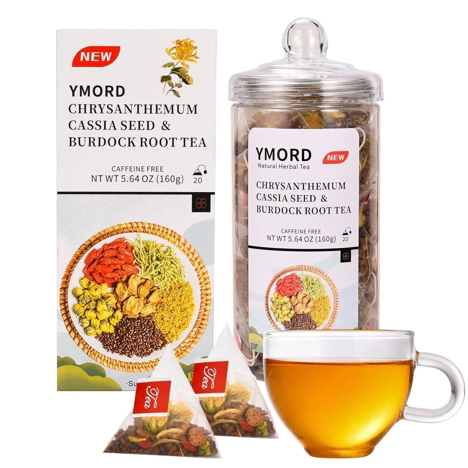 YMORD Liver Cleanser Chrysanthemum Cassia Seed & Burdock Root Tea 5.64oz