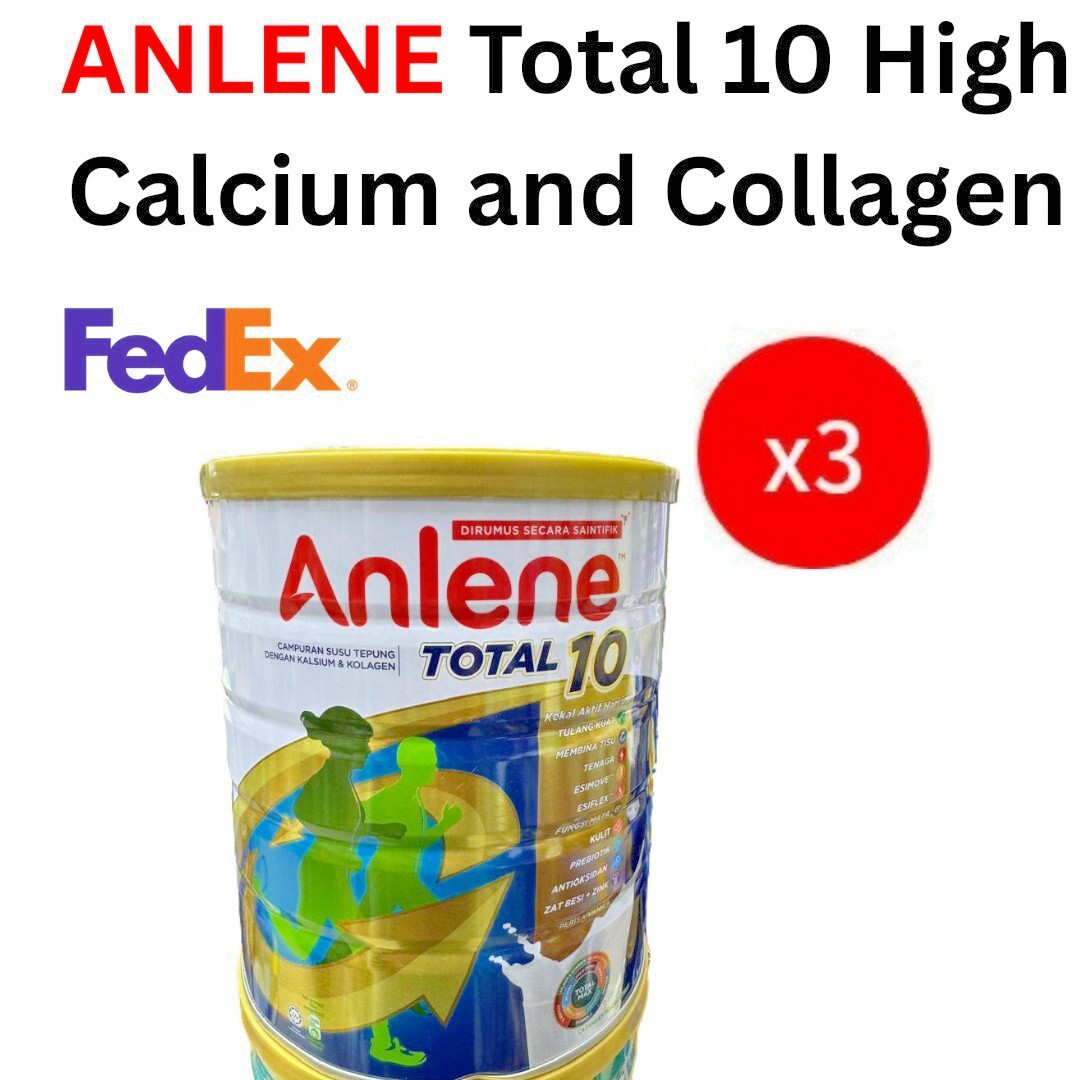 ANLENE Total 10 High Calcium and Collagen Adult Milk Powder 800g – 3 Cans