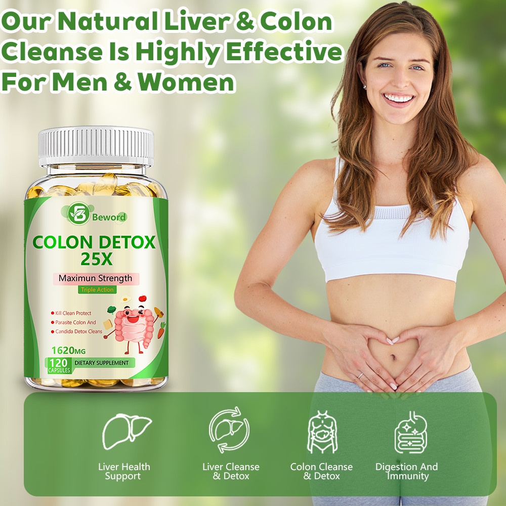 2 Pake Anti-Parasite & Candida Cleanse Supplement Body Colon Detox 120 Caps
