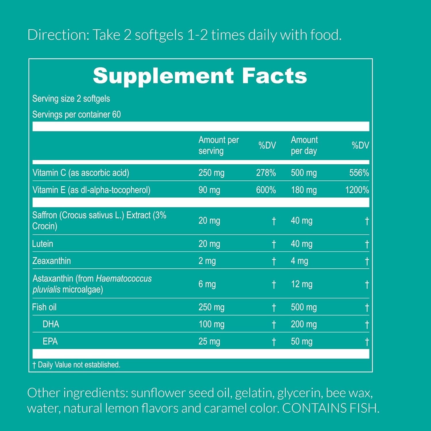 UpNourish AREDS 2+ – Advanced Eye Vitamin Supplement for Macular Health and D…