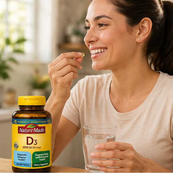 3 Pack Nature Made Vitamin D3 25 mcg. 1000 IU 650 Softgels