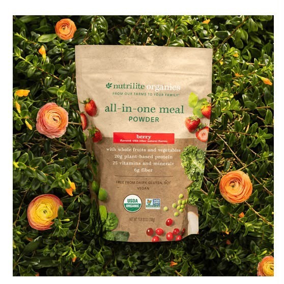 Nutrilite Organics All-in-One Berry Meal Replacement Powder Vegan