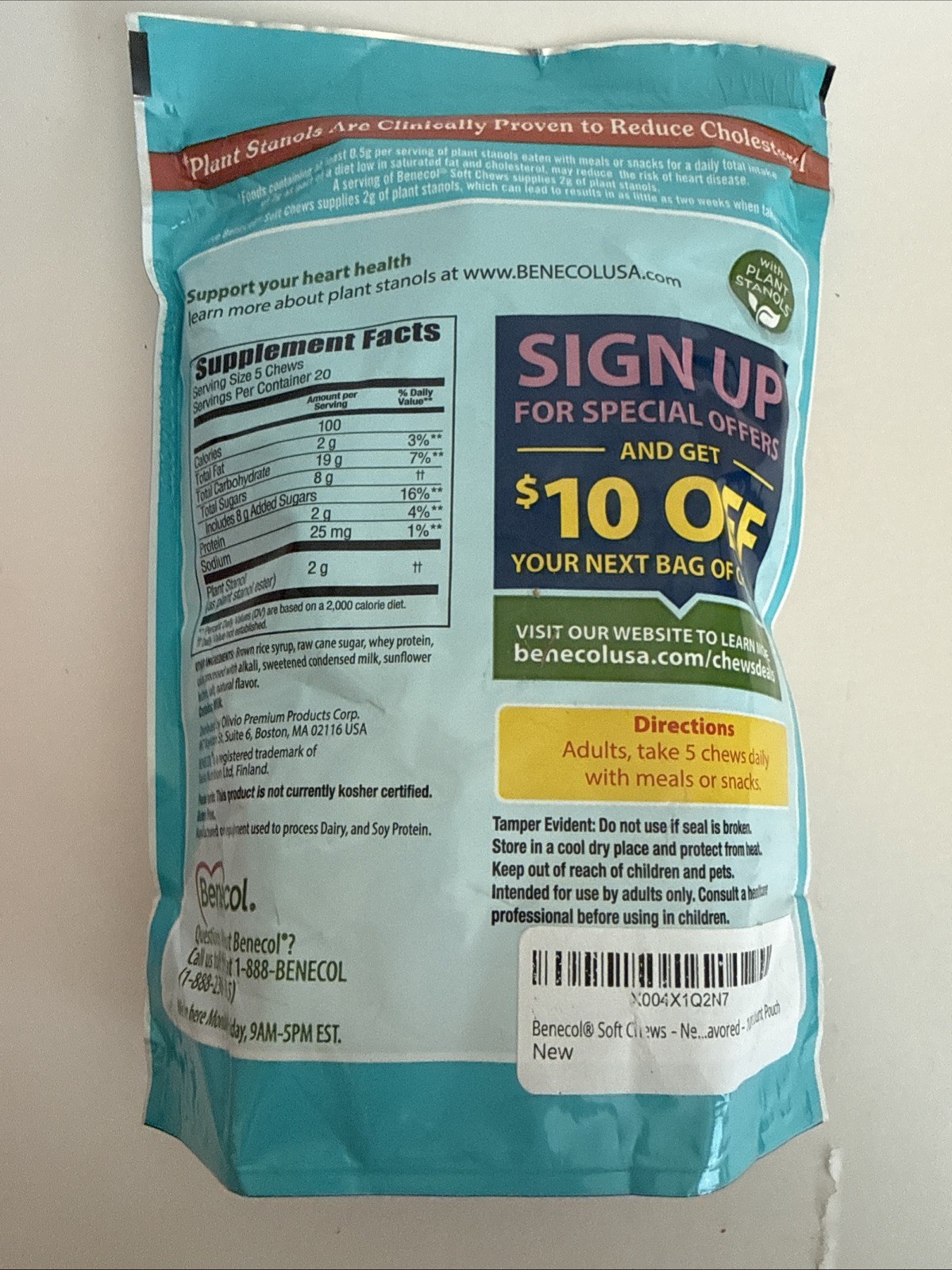 Benecol Soft Chews Plant Stanols for Cholesterol Management New Easy Bite