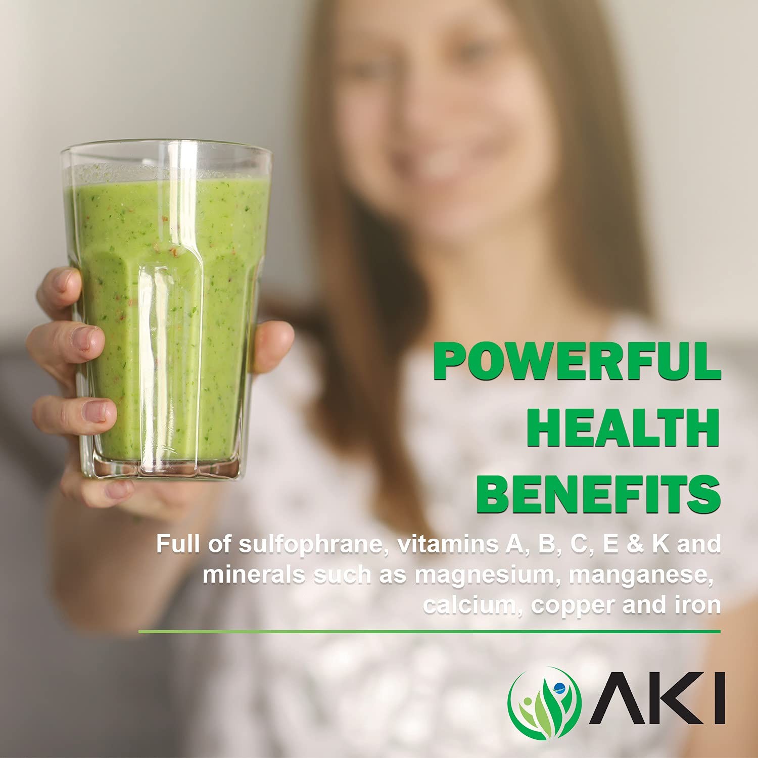 Aki Brotes De Brocoli En Polvo (5,29 Oz / 150 G), Ideal En Vitaminas Y Sulfor…