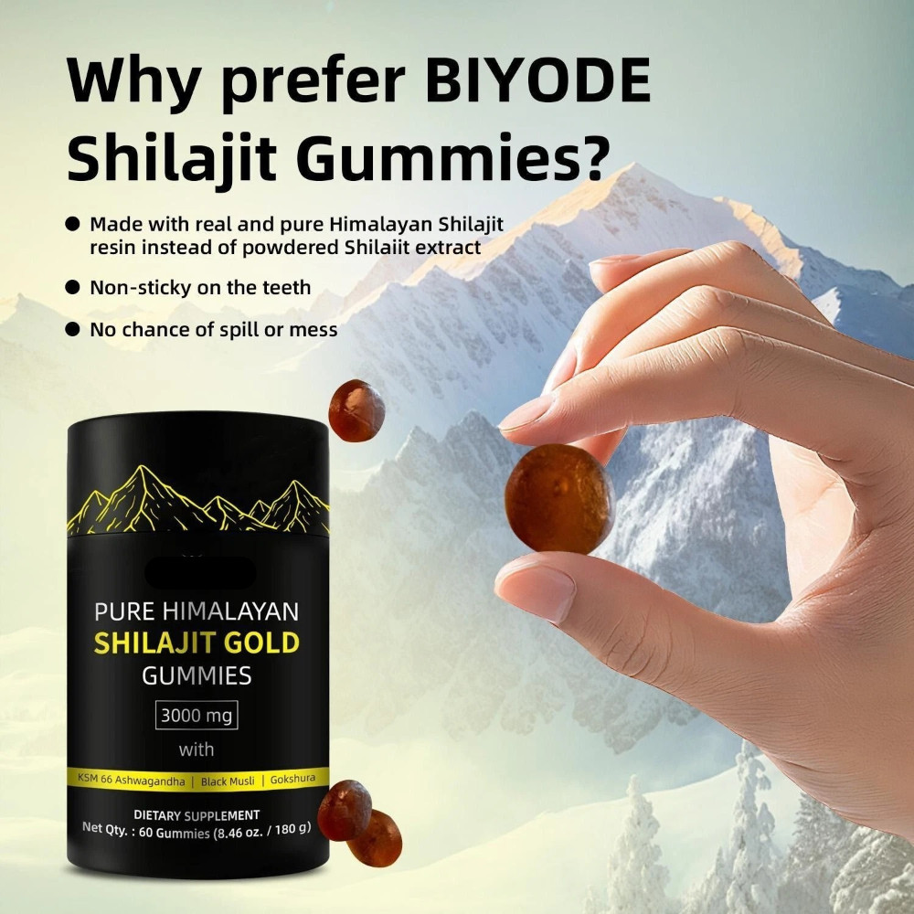 Himalayan Shilajit GOLD Gummies, Organic, Extremely Potent 3000 mg, Fulvic Acid
