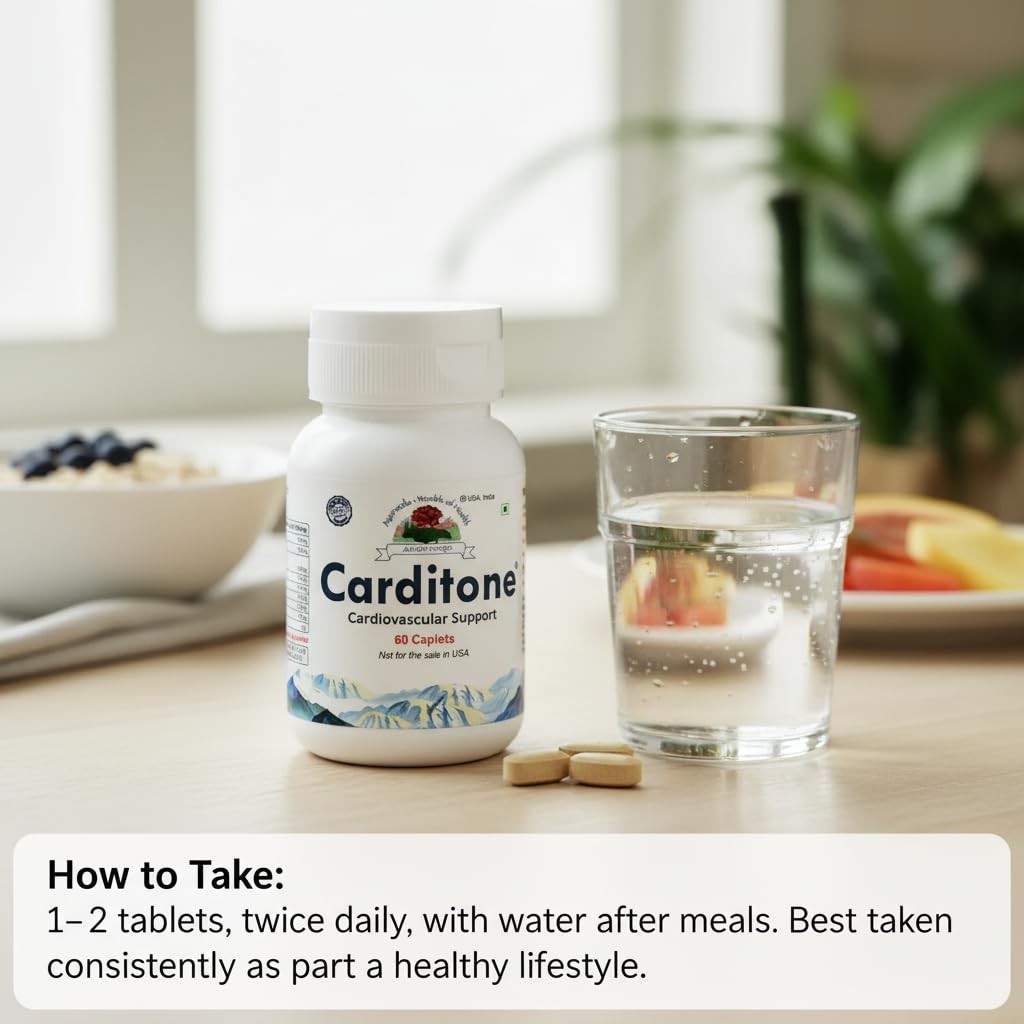 Carditone, Cardiovascular Support Supplement, 60 Caplets, 1000 mg