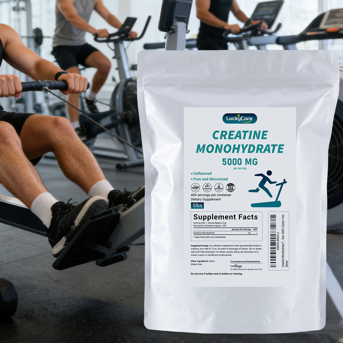 Bulk Creatine Powder Monohydrate Micronized Unflavored 1kg 2.27kg Gym Supplement