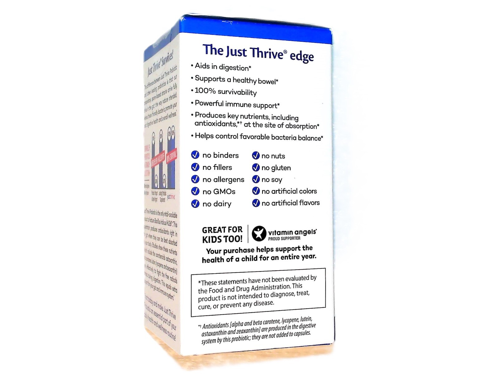 JUST THRIVE PROBIOTIC & ANTIOXIDANT 30 VEGETABLE CAPS 12/2024 +