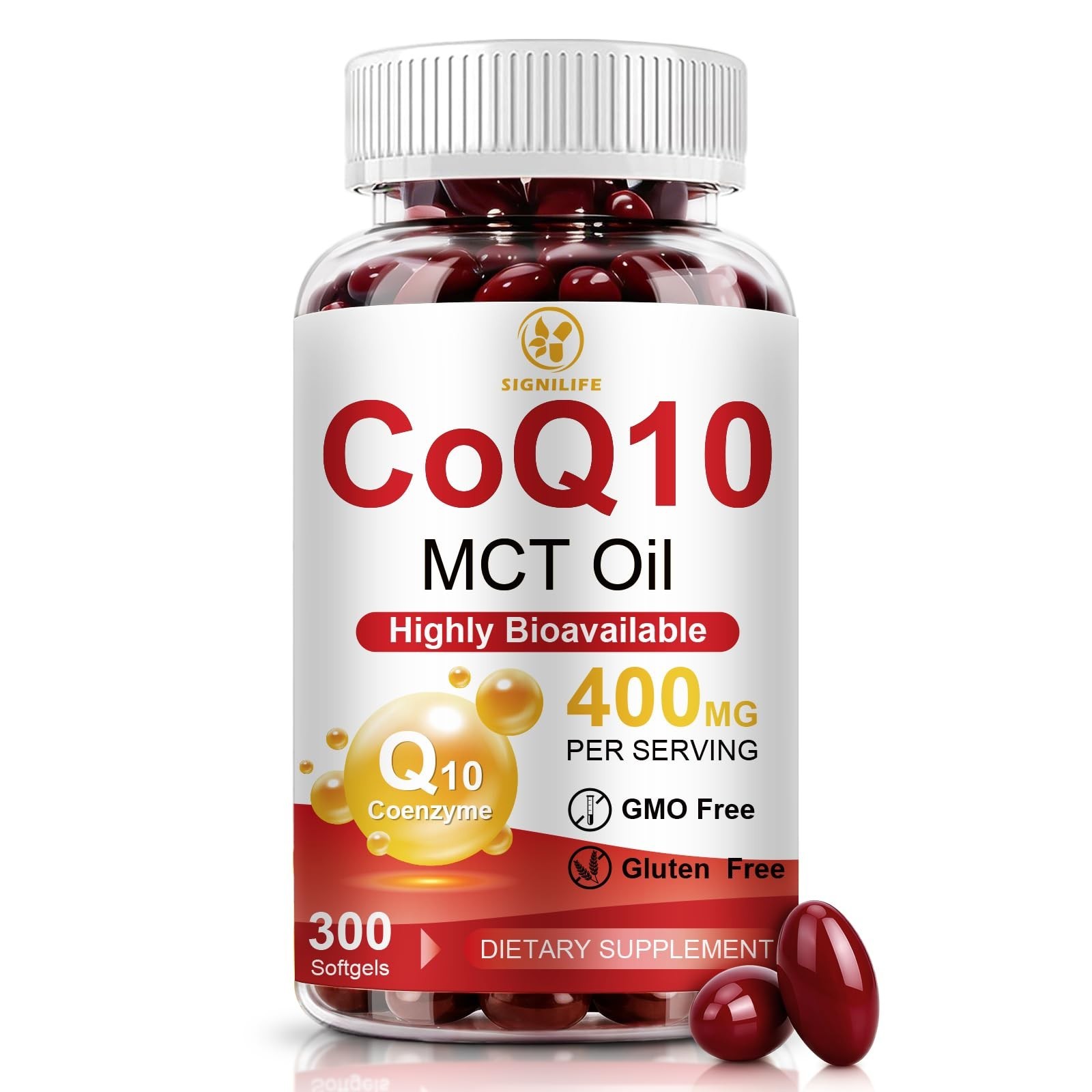 CoQ10 400mg Softgels – Extra Strength Antioxidant for Heart & Energy Health, Non