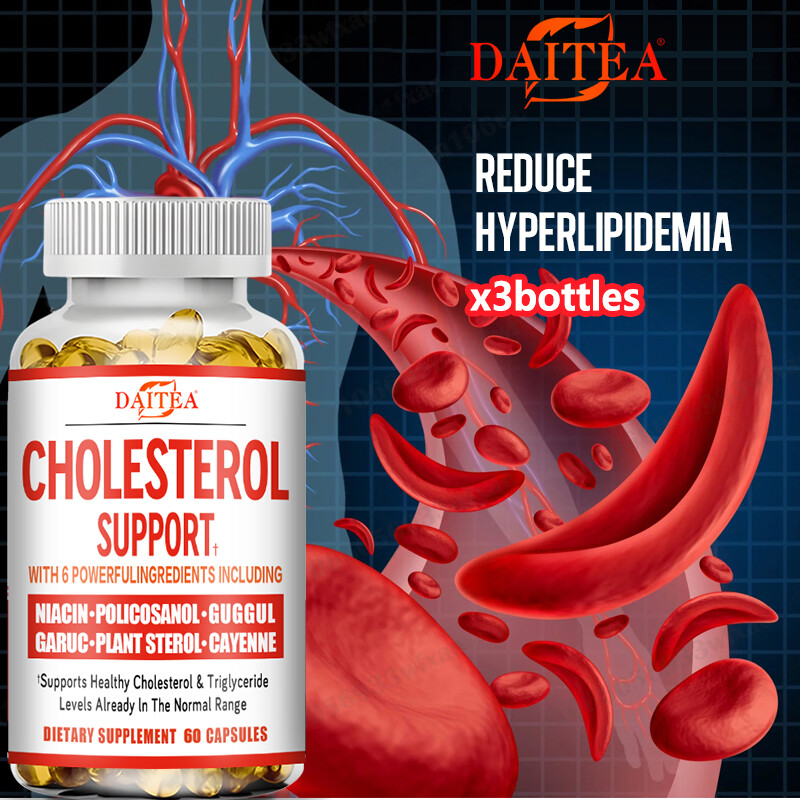 Cholesterol Support Capsules – 6 Active Ingredients – Lower Cholesterol