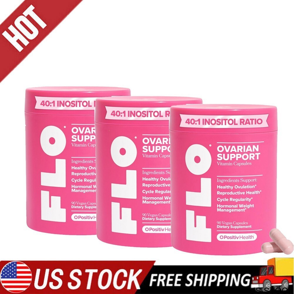 FLO Vitamin Capsules, Hormone Balance Ovarian promote Dietary Supplement 3 Packs