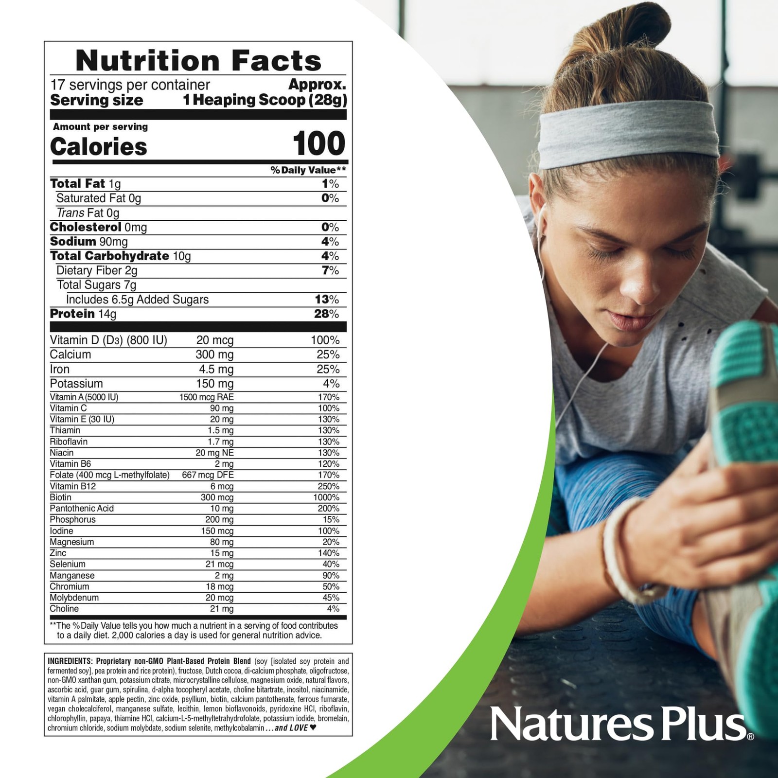NaturesPlus SPIRU-TEIN, Chocolate – 1.05 lb – Pound (Pack of 1)