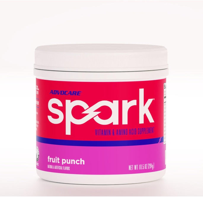 AdvoCare Spark Energy Drink Mix Fruit Punch Sugar Free Focus Amino