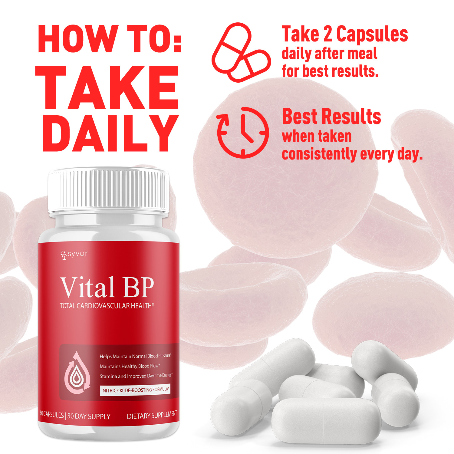 (5 Pack) Vital BP Advanced Blood Support Vitamin Formula VitalBP 300 Capsules