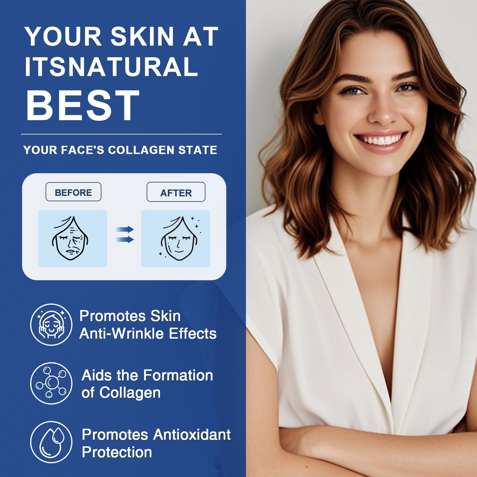 ZEBORA Marine Collagen Peptides Powder with Hyaluronic Acid, Keratin Wild Ca…