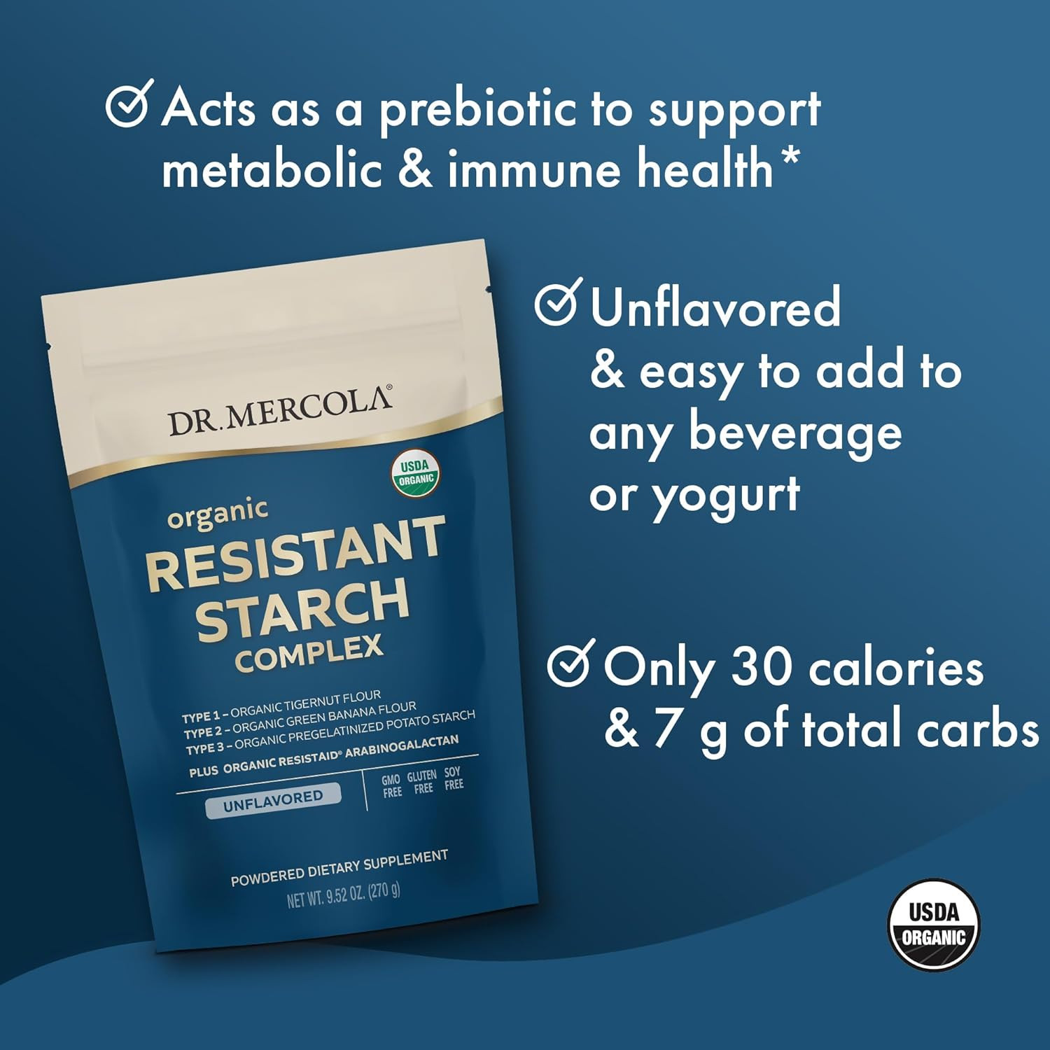 Organic Resistant Starch Complex – Supports Gut & Immune Health – Green Banana,