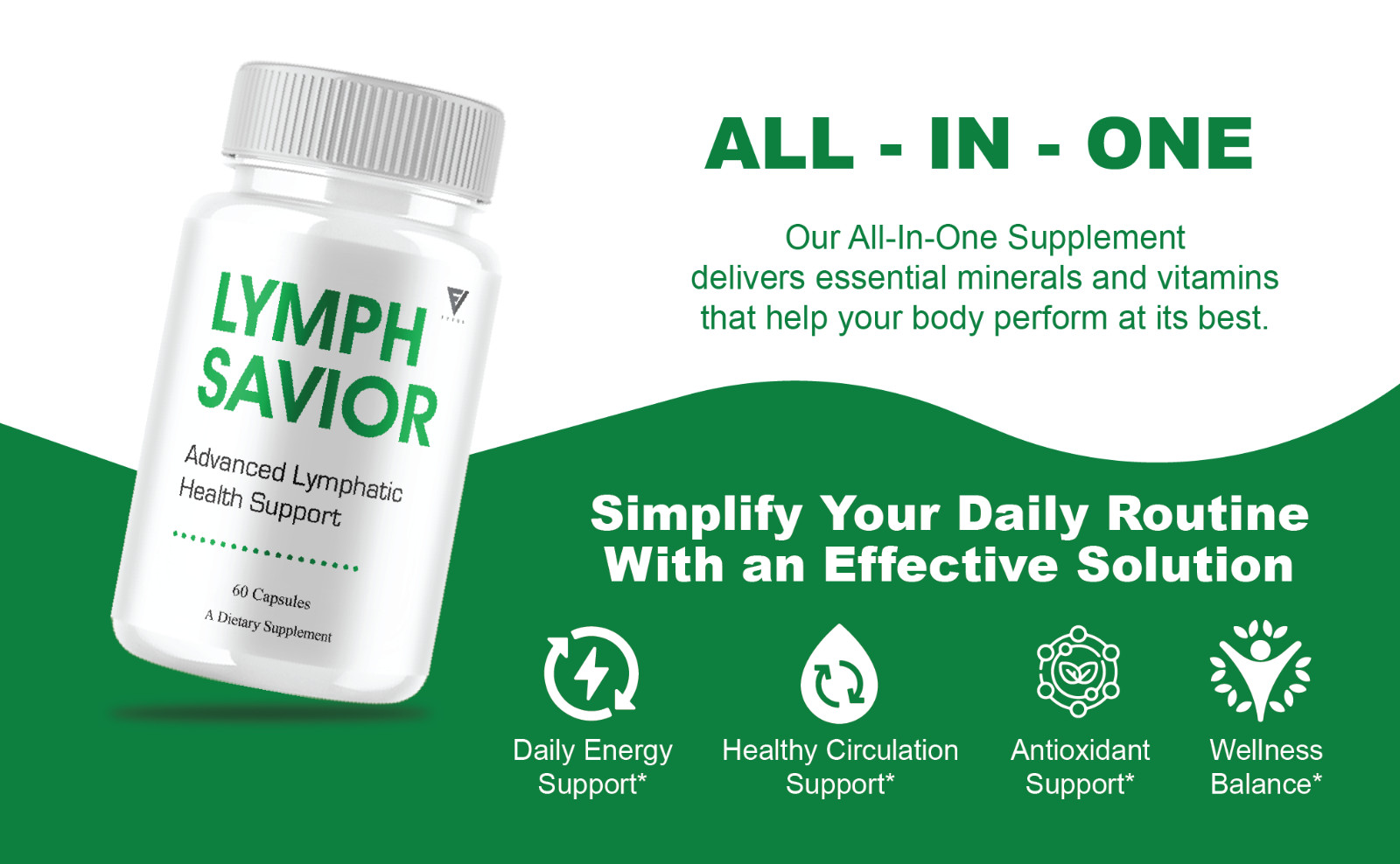 Lymph Savior Lymphatic Health, LymphSavior Support (60 Capsules)