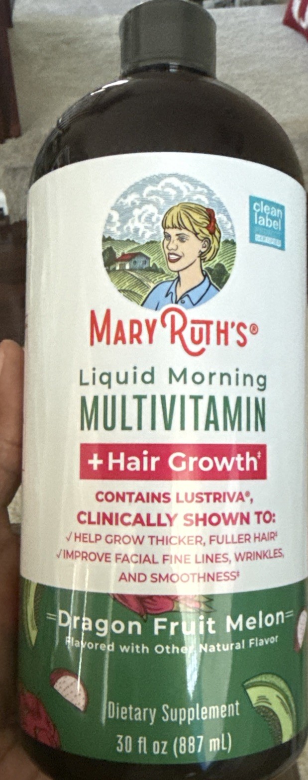 Mary Ruth’s Liquid Morning Multivitamin + Hair Growth -Dragon Fruit Melon- 30oz