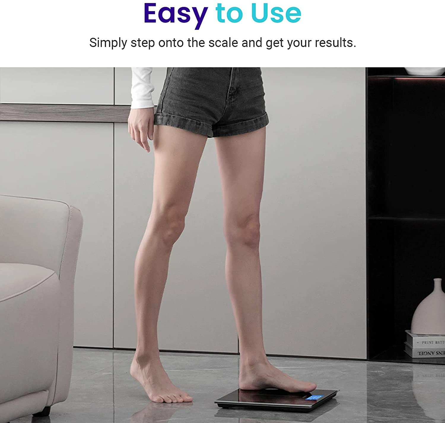 Digital Body Weight Bathroom Scale with Step-On Technology 400 Lb With Batteries