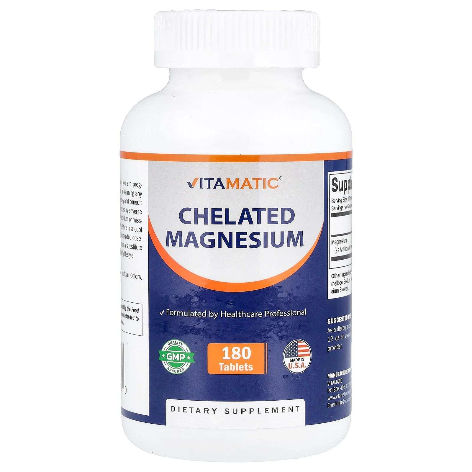 2 X Vitamatic, Chelated Magnesium, 180 Tablets (300 mg per Tablet)