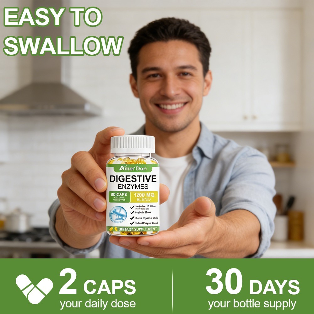 Digestive Enzymes Prebiotic & Probiotics Pancreatin Enzimas Digestivas 60PCS