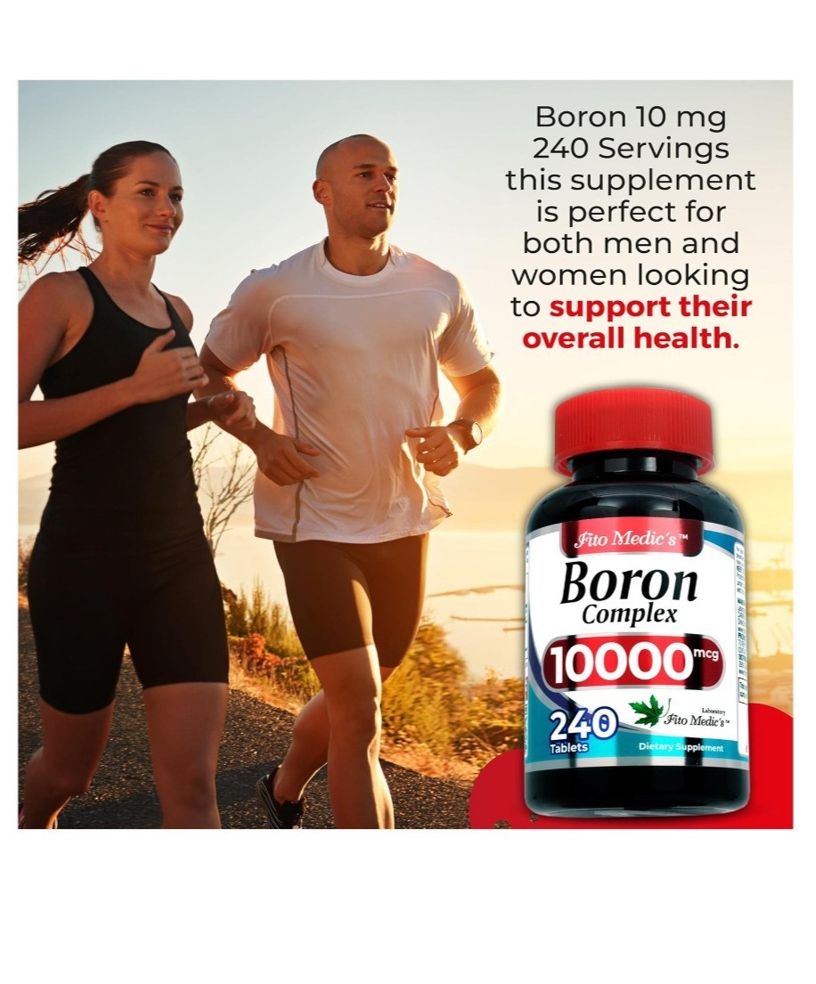 Boron 10mg Supplement 240 Tablets Bone Joint Immune Vegan Energy Support Health!