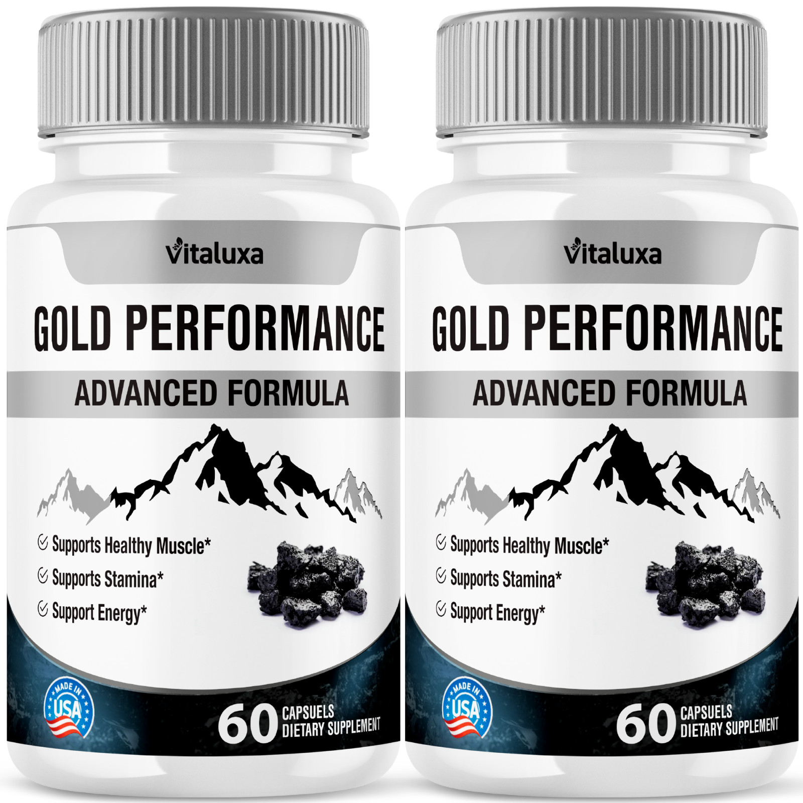 (2 Pack) Gold Performance Capsules Maximum Strength for Confident (120 Capsules)
