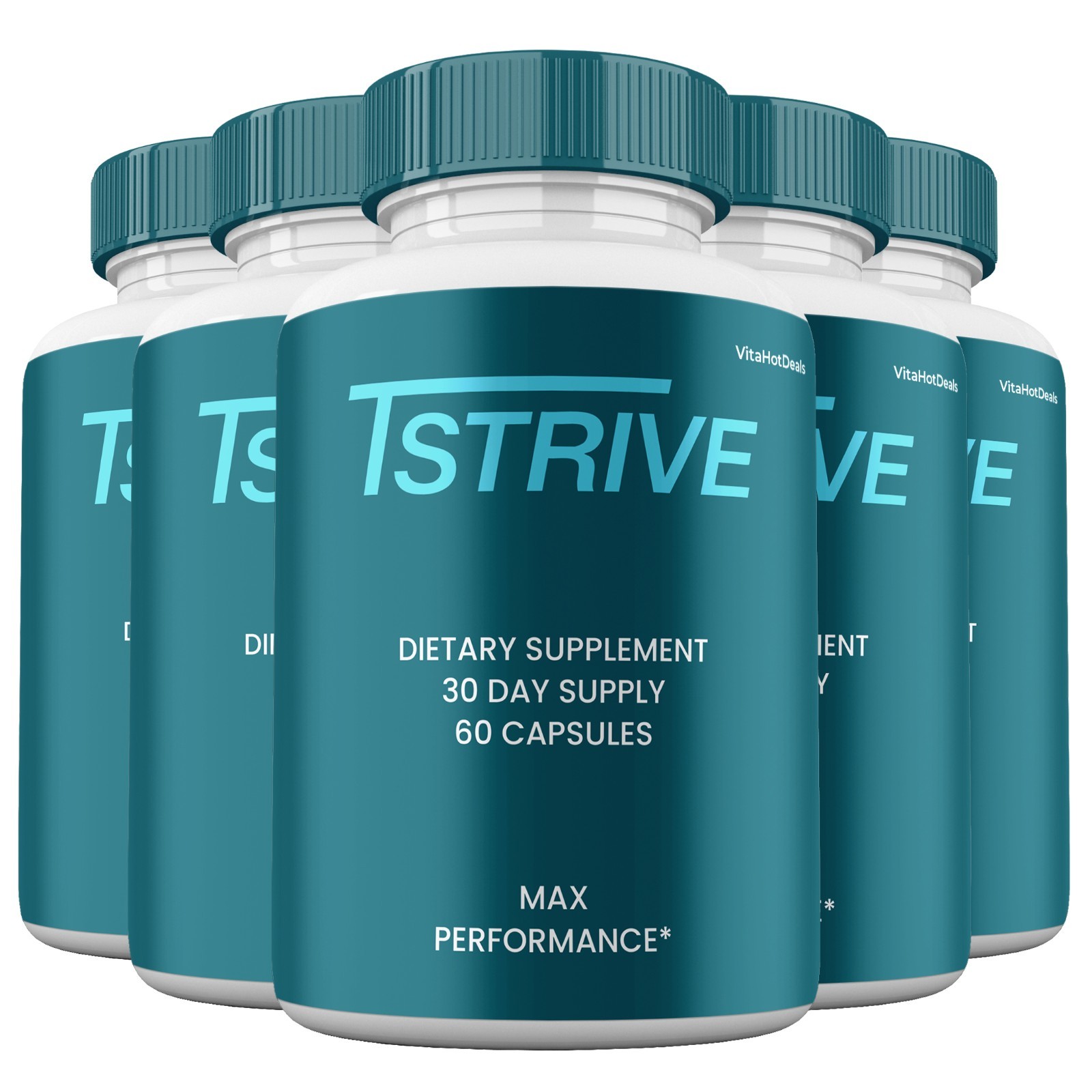Tstrive Capsules, Max Strength, Tstrive all natural Men Supplement (5 Pack)