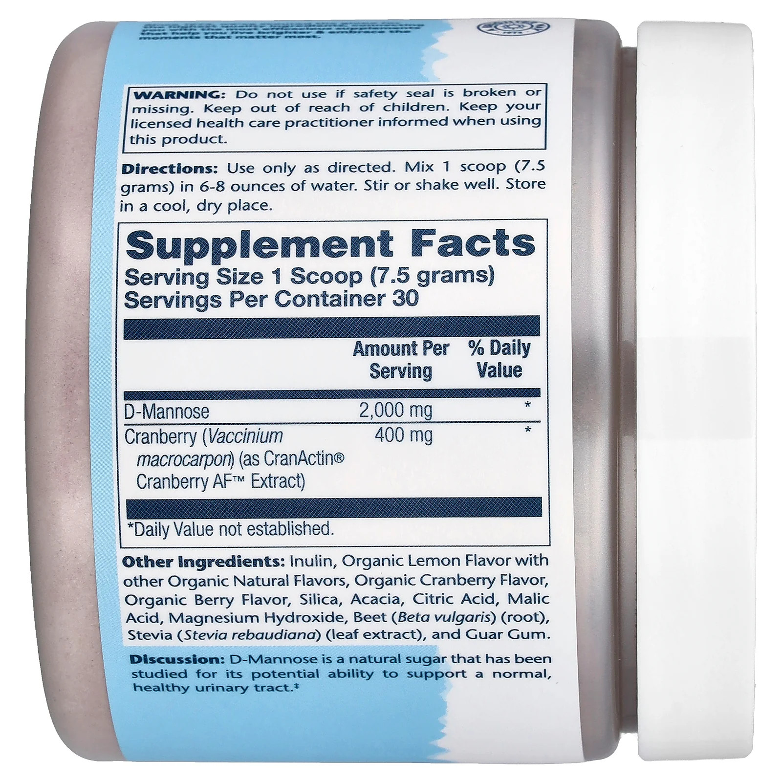 2 X Solaray, CranActin�, D-Mannose Powder, 8 oz (226 g)