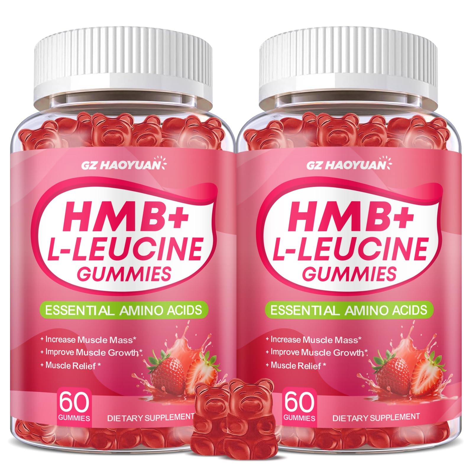 GZ HAOYUAN HMB and L-Leucine Gummies, 4500mg HMB and Leucine Supplements for…