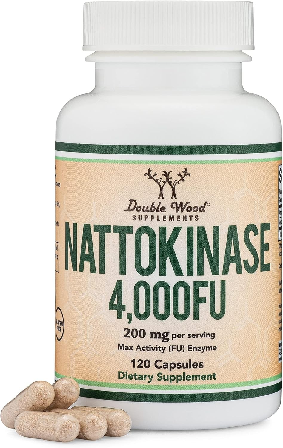 Nattokinase Supplement 4,000 FU Servings, 120 Capsules (Derived from…