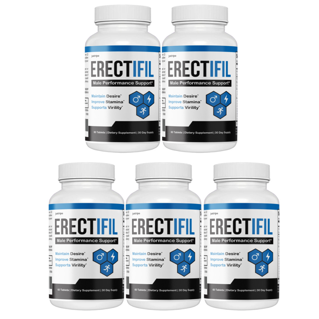 Erectifil Male Health Supplement, Men Stamina & Virility Support – 5 Bottles
