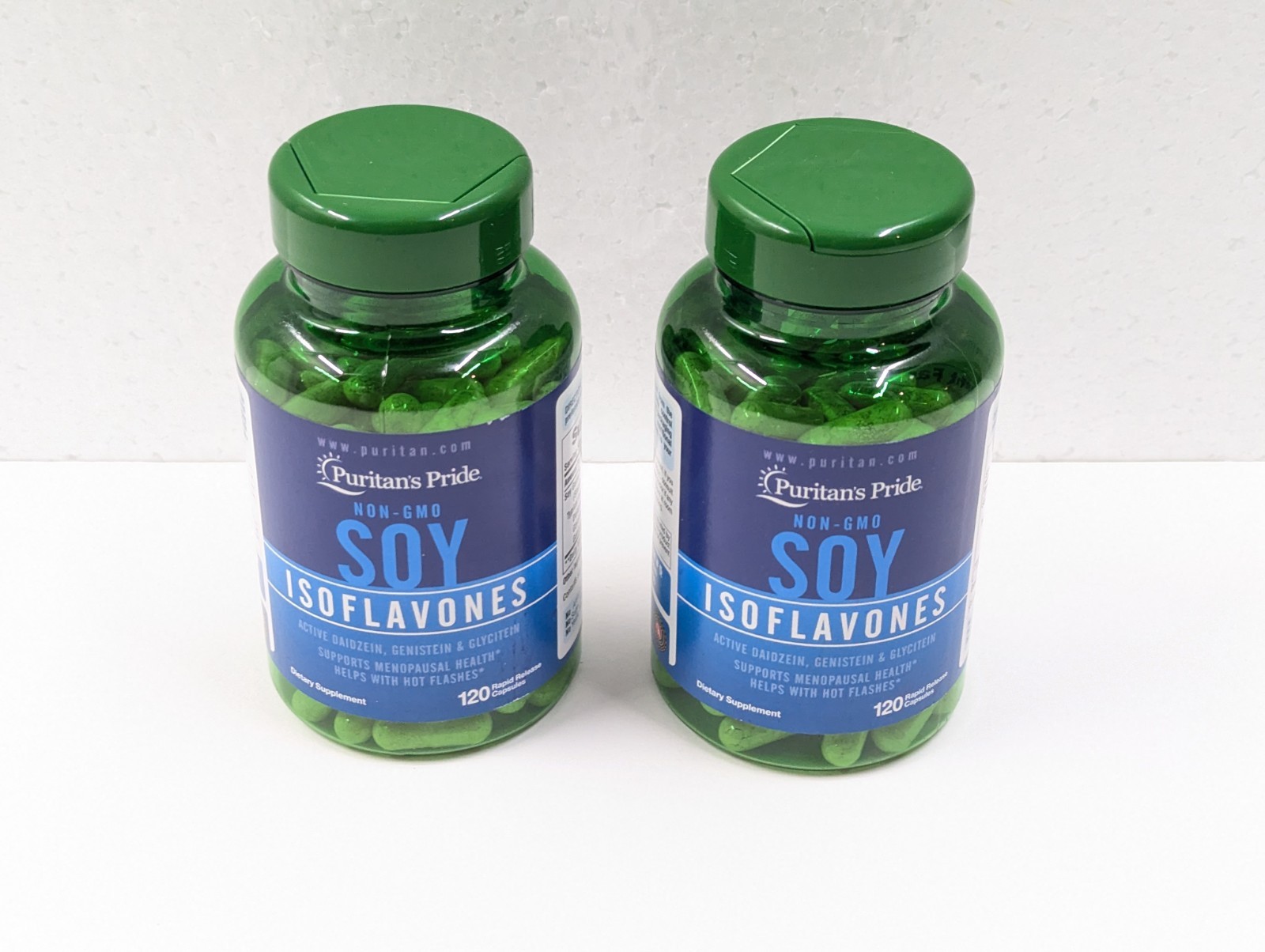 2 X Puritan’s Pride Non-GMO Soy Isoflavones 750mg, Dietary Supplement 120 Caps