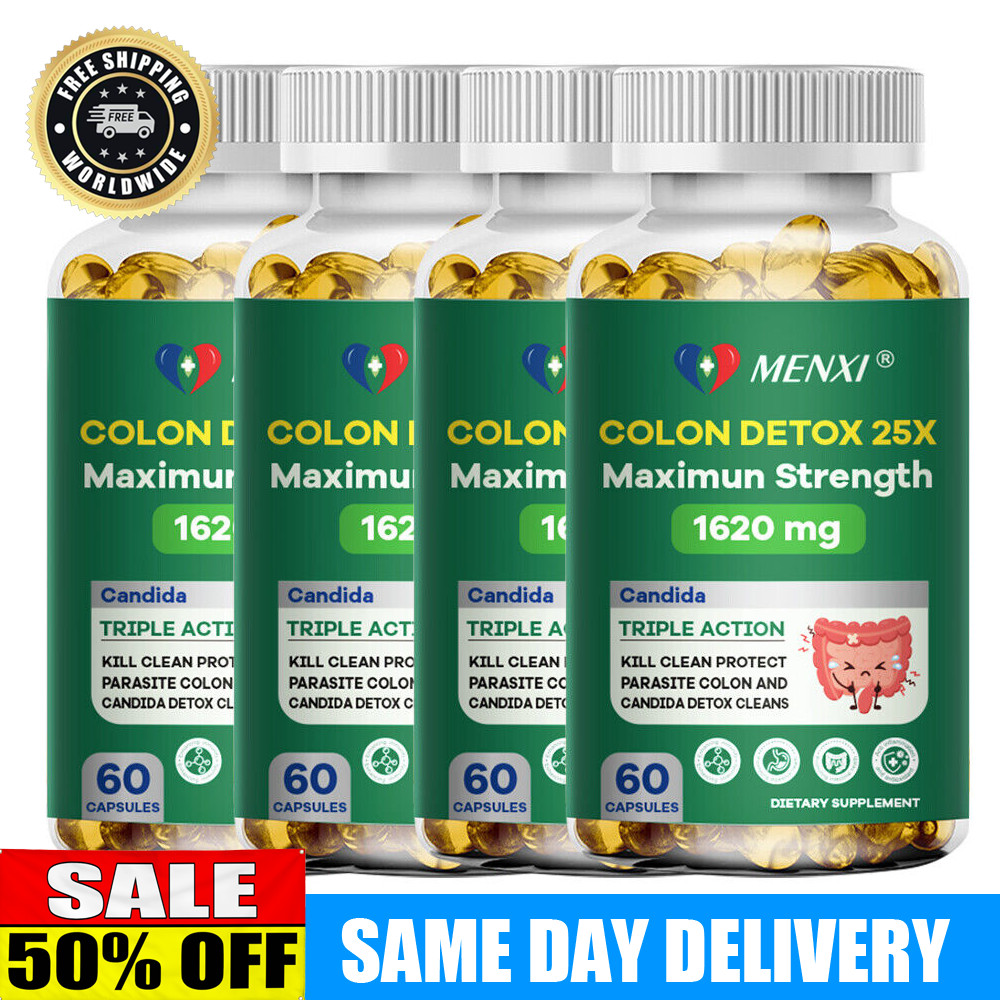 Parasite Cleanse DETOX Liver Colon Yeast Killer Pills All Natural Detox Candida